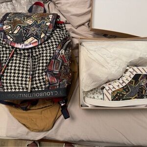 Christian Louboutin Multicolor Star-Studded Sneakers